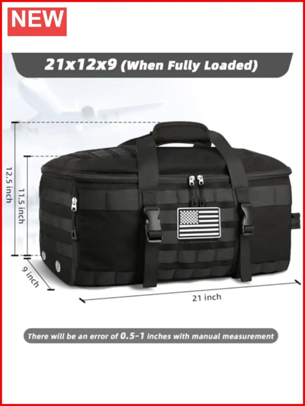 3-in-1 Carry On Duffel Bag with Shoe Compartment, Airline Approved 22x14x9,